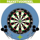 Mission Axis + Rubberen Surround (Aqua) + 2 Sets Brass Darts