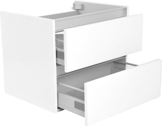 Bally Vision Meuble bas avec 2 tiroirs 60x46x53cm Wit
