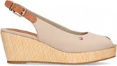 Tommy Hilfiger  - Iconic Elba Sling Back Wedge - Beige - 41