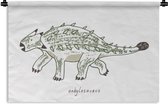 Wandkleed - Wanddoek - Kinderkamer - Ankylosaurus - Dinosaurus - Jongens - Meisjes - Kinderen - 90x60 cm - Wandtapijt