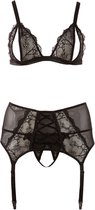 BH Jarretel Set XL - Zwart - Sexy Lingerie & Kleding - Lingerie Dames