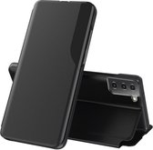 FONU Premium Clear View Case Samsung Galaxy S21 - Zwart