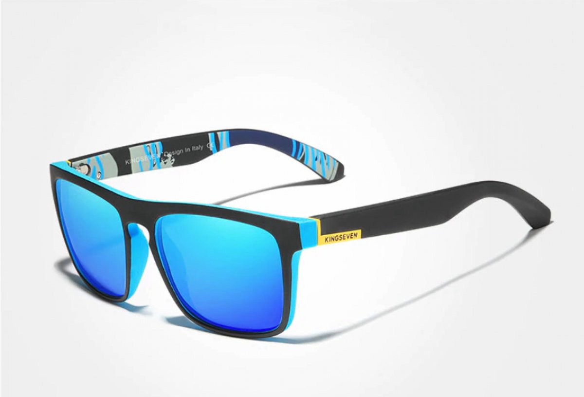 Kingseven zonnebril - UV400 - Gepolariseerd - Zwart/Blauw - Bluestar - Z751