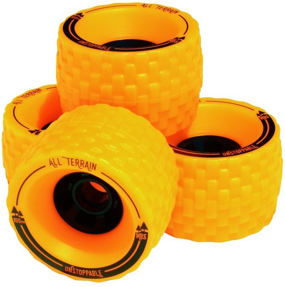 Afbeelding van product Atom  MBS all terrain wheels 100mm oranje