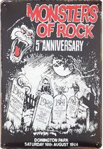 Wandbord Concert Bord - Monsters Of Rock - 5th Anniversary 1984