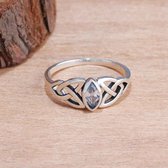 Zilveren ring Princess eye