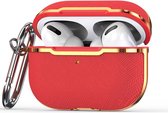 AirPods hoesjes van By Qubix - AirPods Pro hoesje - Hardcase - Plated series - Rood + goud