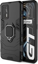 Realme GT 5G Shockproof Back Cover Magneet Kickstand Zwart