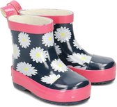 Playshoes Korte Regenlaarzen Donkerblauw Roze Maat 23