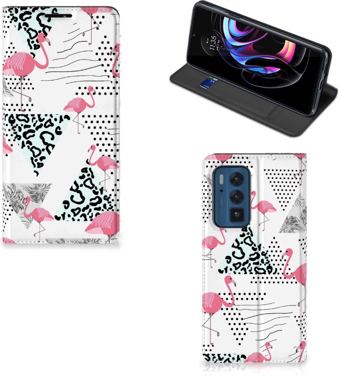 Motorola Edge 20 Pro Hoesje maken Flamingo Triangle