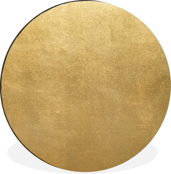 Wandcirkel - Muurcirkel - Gouden achtergrond - Aluminium - Dibond - ⌀ - Binnen en Buiten