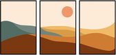 Walljar - Desert Hills - Muurdecoratie - Plexiglas schilderij
