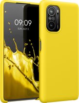 kwmobile telefoonhoesje voor Xiaomi Mi 11i / Poco F3 - Hoesje met siliconen coating - Smartphone case in stralend geel