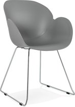 Alterego Moderne stoel 'NEGO' grijs van kunststof