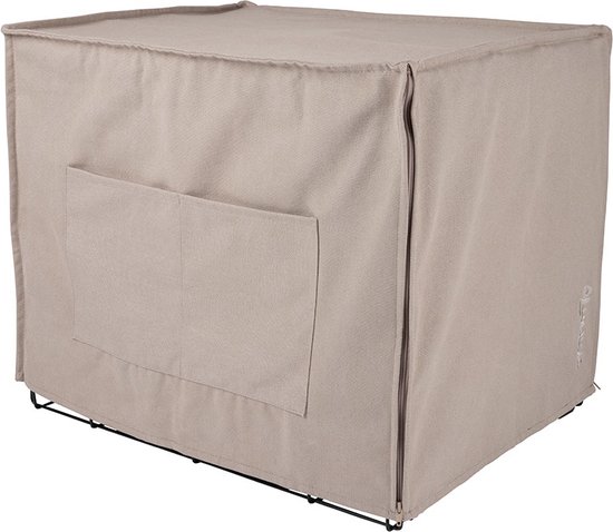 CRATE Cover - Housse de Bench élégante - Toile et Katoen - Disponible en 5 tailles - Gris foncé et Sable - Taille : M - 79 x 56 x 59 cm, Couleur : Sable