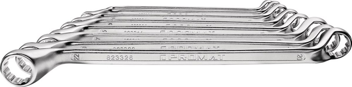 Promat 8-delige ringsleutelset - 6x7-22mm - 4000823400