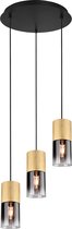 LED Hanglamp - Trinon Roba - E27 Fitting - 3-lichts - Rond - Mat Goud - Aluminium