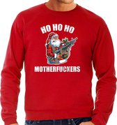 Hohoho motherfuckers foute Kersttrui - rood - heren - Kerstsweaters / Kerst outfit M