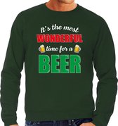 Wonderful beer foute Kerst bier sweater/ kersttrui - groen - heren - Kerst sweaters / Kerst outfit 2XL