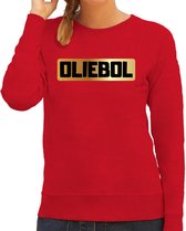 Oliebol foute jaarwisseling trui - rood - dames - jaarwisseling sweaters / Oud en Nieuw outfit XS