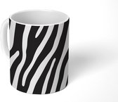 Mok - Koffiemok - Dieren - Zebraprint - Zwart - Mokken - 350 ML - Beker - Koffiemokken - Theemok