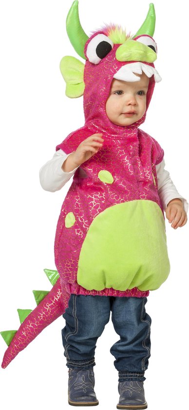 Wilbers & Wilbers - Draak Kostuum - Machtig Mini Monster Kind Kostuum -  roze - Maat 98... | bol.com
