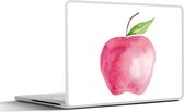 Laptop sticker - 12.3 inch - Appel - Fruit - Wit - 30x22cm - Laptopstickers - Laptop skin - Cover