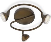 Philips myLiving Toscane - Plafondspot - 3 spots - LED - Brons