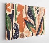 Canvas schilderij - Hand drawn abstract pattern. Creative collage contemporary seamless pattern. Natural colors. Fashionable template for design.  -     1542694742 - 50*40 Horizont
