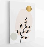 Canvas schilderij - Botanical and gold abstract wall arts vector collection. 2 -    – 1880158291 - 50*40 Vertical