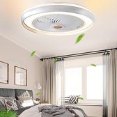 LORIOTH® Ventilator Plafond Elektrisch - Smart Ventilator - Ventilator met Verlichting - Elektrische Ventilator - Weinig Geluid - Afstandsbediening en App - Zilver