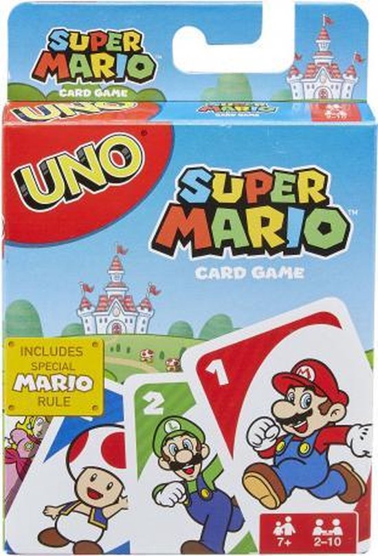 Afbeelding van het spel kaartspel Uno Super Mario junior 112-delig