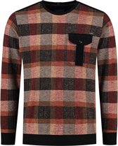 Gabbiano Trui Sweater Met Ruitenstructuur 771743  Black 201 Mannen Maat - XL