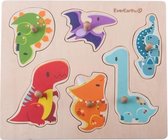 vormenpuzzel Dino junior hout 6 stukjes