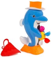 badspeelgoed Spuitende Dolfijn 28 cm blauw/wit