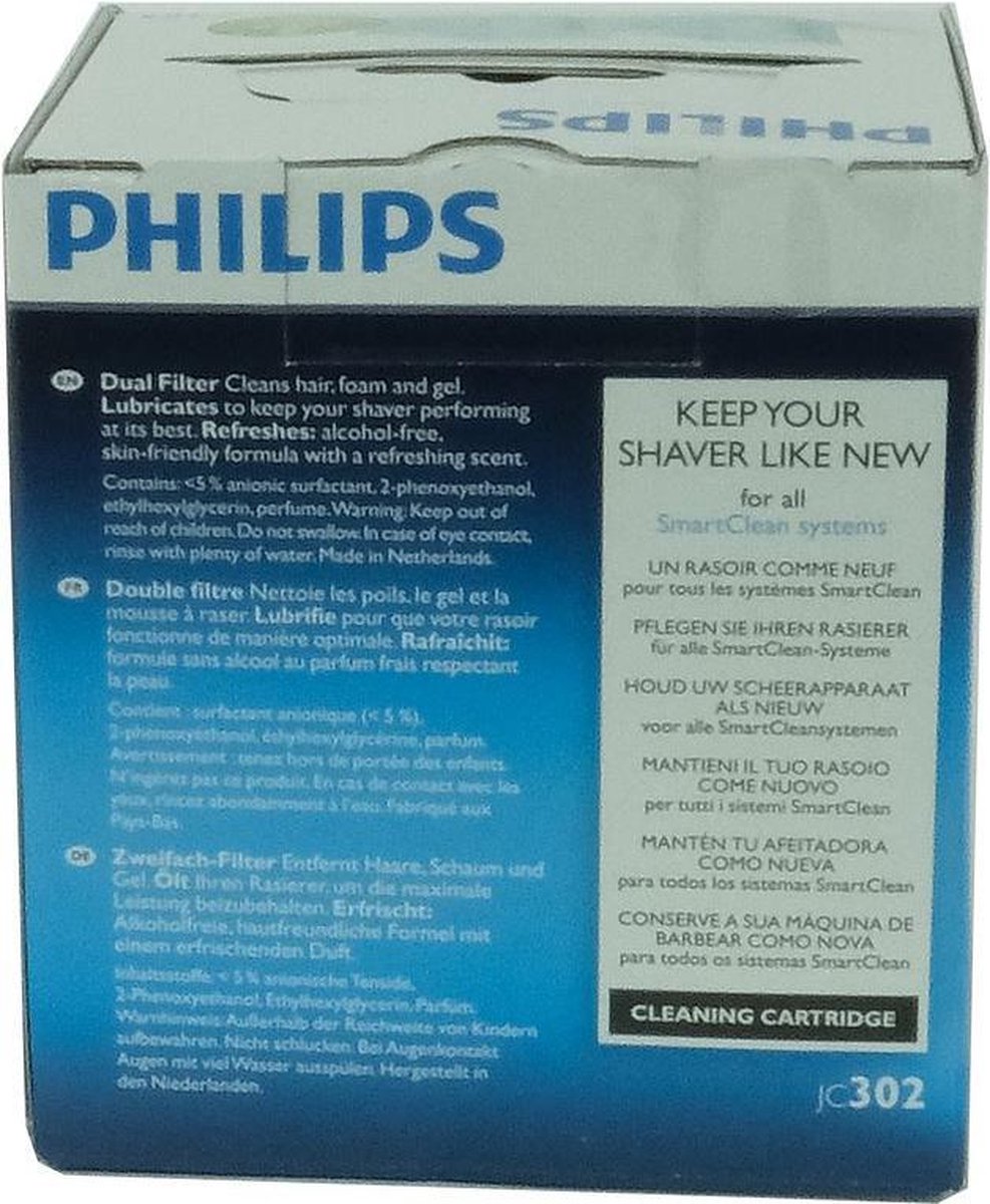 Varen zelfstandig naamwoord Mus Philips Reiniger SmartClean JC302/50 cartridge - 2 stuks Shaver 9000 met  SmartClean | bol.com
