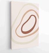 Canvas schilderij - Earth tones organic shape Art design for poster, print, cover, wallpaper, Minimal and natural wall art. Vector illustration. 1 -    – 1834708723 - 80*60 Vertica