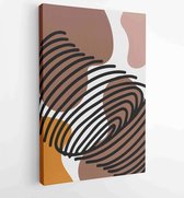 Canvas schilderij - Earth tones organic shape Art design for poster, print, cover, wallpaper, Minimal and natural wall art. Vector illustration. 2 -    – 1839106051 - 80*60 Vertica