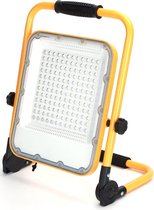 LED Bouwlamp op Accu met Statief - Igory Worky - 100 Watt - Helder/Koud Wit 6500K - Dimbaar - Waterdicht IP65 - USB Oplaadbaar - Kantelbaar