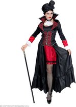 Widmann - Vampier & Dracula Kostuum - Hunkerend Naar Bloed Vampier - Vrouw - Rood, Zwart - Large - Halloween - Verkleedkleding