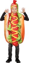 Wilbers & Wilbers - Eten & Drinken Kostuum - Hotdog Met Extra Veel Mosterd Kind Kostuum - Multicolor - One Size - Carnavalskleding - Verkleedkleding