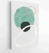 Canvas schilderij - Abstract organic shape Art design for poster, print, cover, wallpaper, Minimal and natural wall art. Vector illustration. 1 -    – 1833235753 - 80*60 Vertical