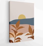 Canvas schilderij - Mountain and Botanical wall art vector set. Earth tones landscapes wallpaper 3 -    – 1924982618 - 40-30 Vertical