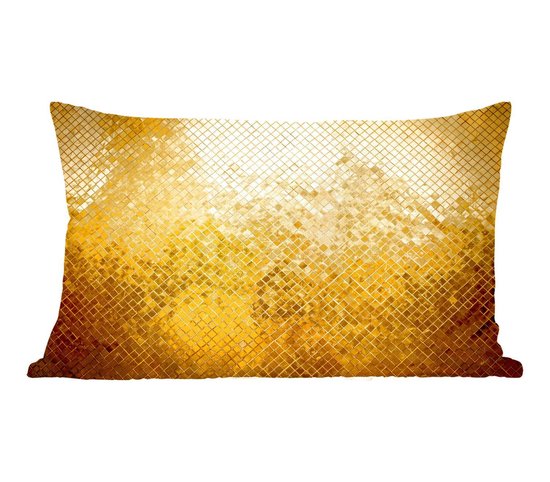 Sierkussens - Kussen - Gouden glitter achtergrond - 50x30 cm - Kussen van katoen