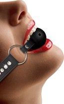 Shots - Ouch! Ball Gag met Gaten en Diamanten black