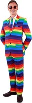 PartyXplosion - Grappig & Fout Kostuum - Vrolijk Robbie Regenboog Multicolor - Man - multicolor - Maat 56 - Carnavalskleding - Verkleedkleding
