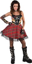 Magic By Freddy's - Punk & Rock Kostuum - Joanna Rotten Punk Muziek - Vrouw - Rood - XL - Carnavalskleding - Verkleedkleding