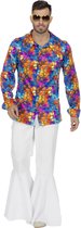 Wilbers & Wilbers - Jaren 80 & 90 Kostuum - Glas In Lood Discobol Dansfeest Man - Multicolor - Maat 52 - Carnavalskleding - Verkleedkleding
