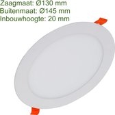 LED Inbouw Downlight 9W Slim | Ø130mm 715lm - 4000K - Naturel wit (840)