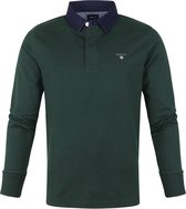 Gant Rugger Poloshirt LS Donker Groen - maat 3XL
